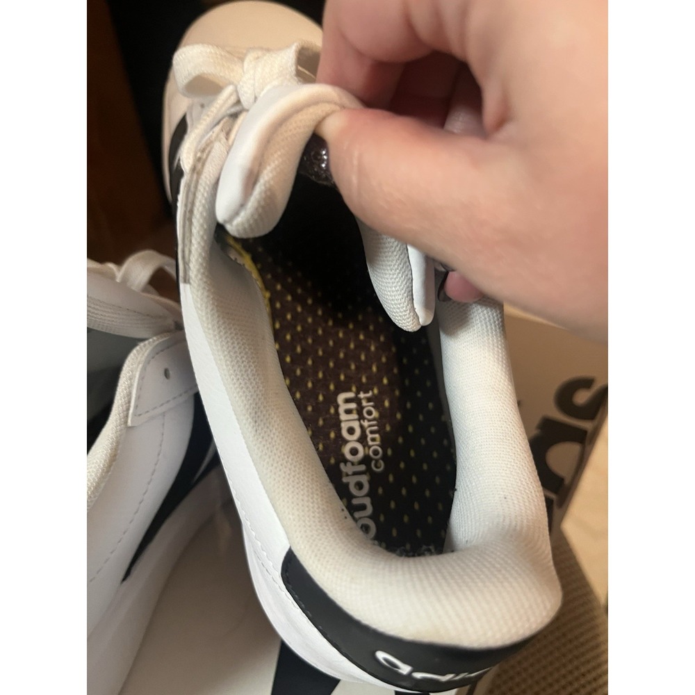 Adidas Grand Court 2.0 GW9214 White/Blk Cloudfoam Shoes Women's Size 8-Worn Once - Picture 5 of 8